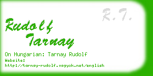 rudolf tarnay business card